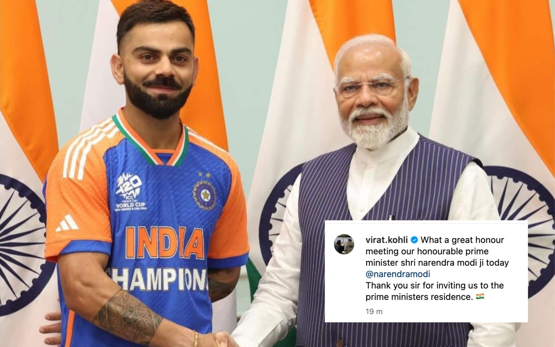 'Great Honour': Virat Kohli's 'Heartfelt Post' After Team India Meets PM Narendra Modi